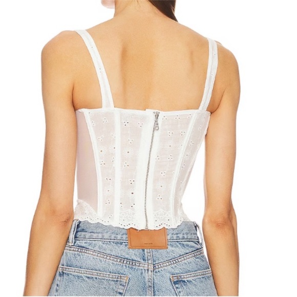 NWT Miaou Deville Lace Up Eyelet Corset Top - Picture 2 of 7